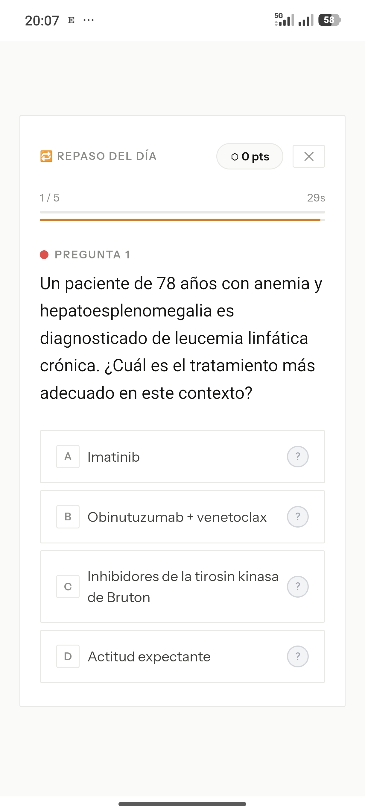 Repaso del día: 5 preguntas basadas en tus errores recientes