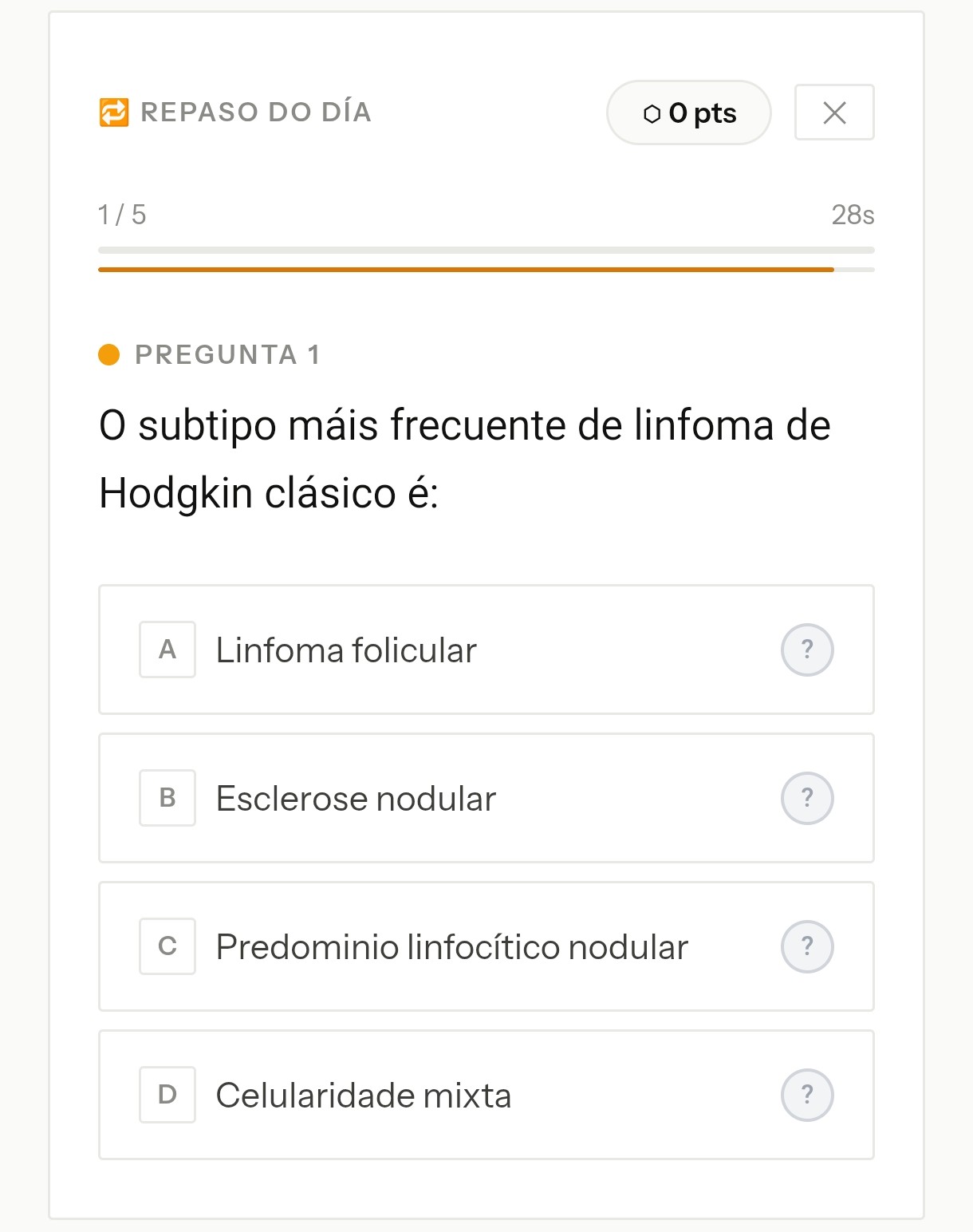 Repaso do día: 5 preguntas baseadas nos teus erros recentes